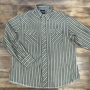 Vintage Wrangler Western Shirt‎ - Mens XL - Striped - Pearl Snap